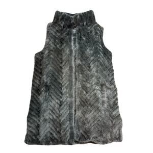 BELLE FARE V Dark Green MINK FUR Vest Duster Jacket EEUC Festival Old Money